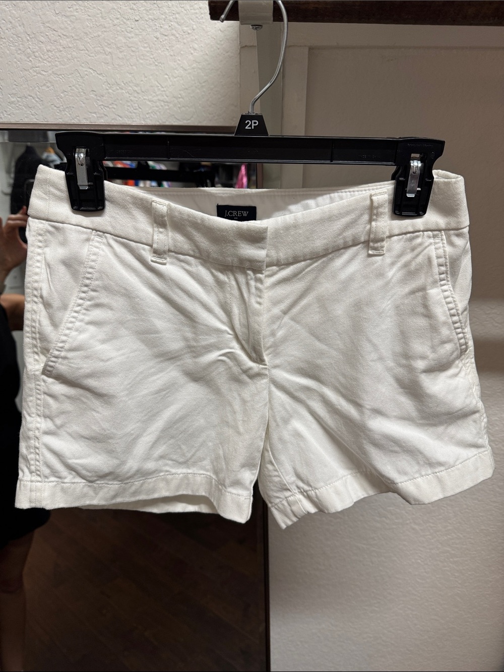 J. Crew White Cotton Chino Bermuda Shorts